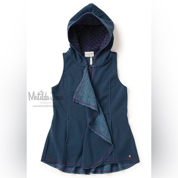 Matilda Jane 435 My Compass Blue Sleeveless Vest Size 12 - Picture 2 of 7